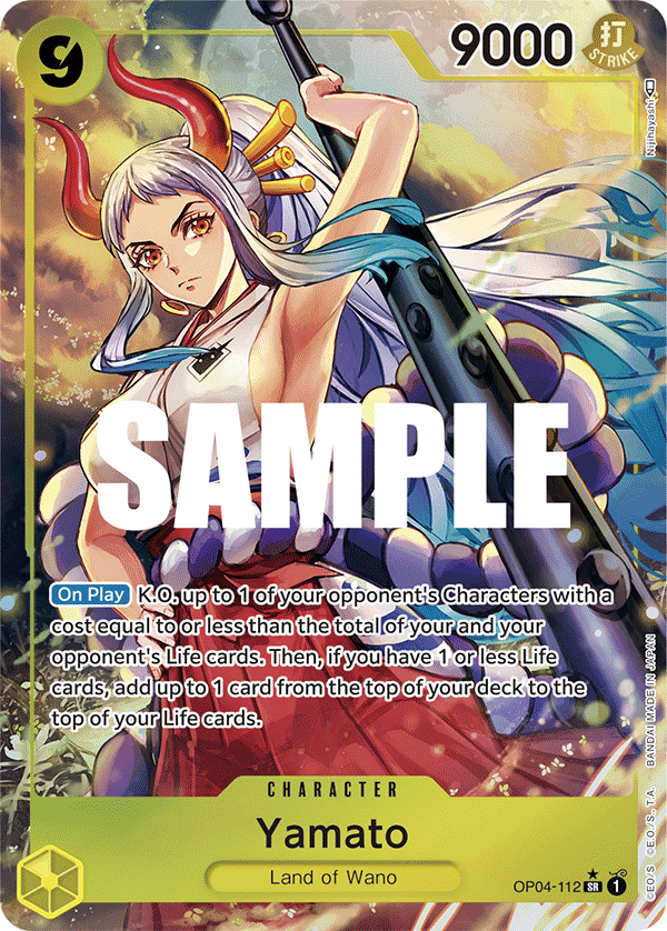 Carte Yamato OP04-112_p1 Super Rare Alt Art — One Piece TCG OP-04 Kingdoms of Intrigue (Bandai)