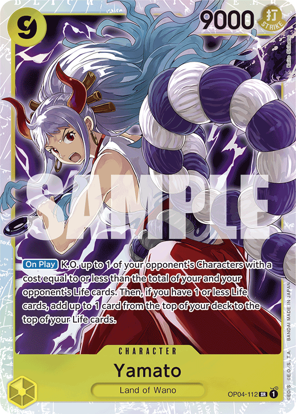 Carte Yamato OP04-112_r1 Super Rare — One Piece TCG PRB-01 (Bandai)