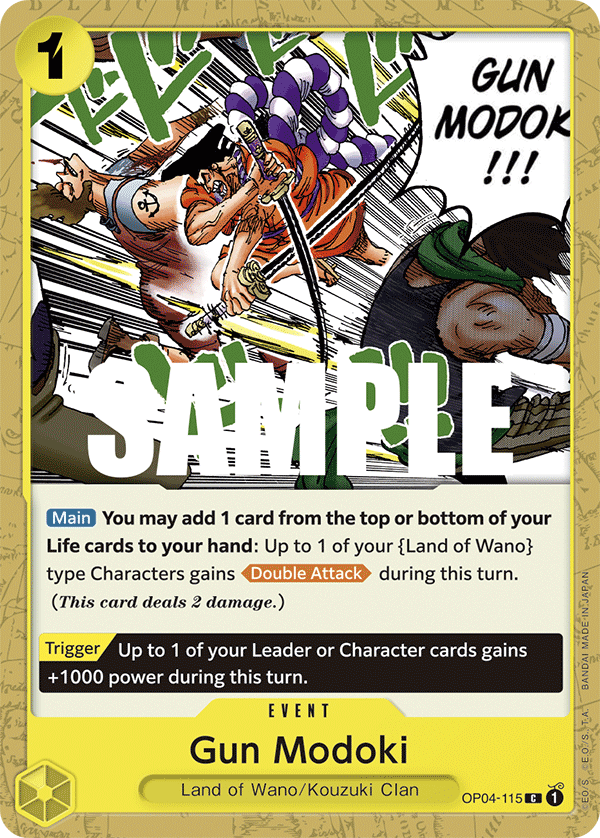 Carte Gun Modoki OP04-115 Common — One Piece TCG OP-04 Kingdoms of Intrigue (Bandai)