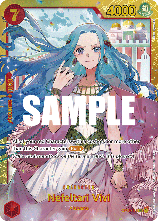 Carte Nefeltari Vivi OP04-118 Secret Rare — One Piece TCG OP-04 Kingdoms of Intrigue (Bandai)