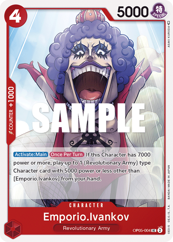 Carte Emporio.Ivankov OP05-004 Uncommon — One Piece TCG OP-05 (Bandai)