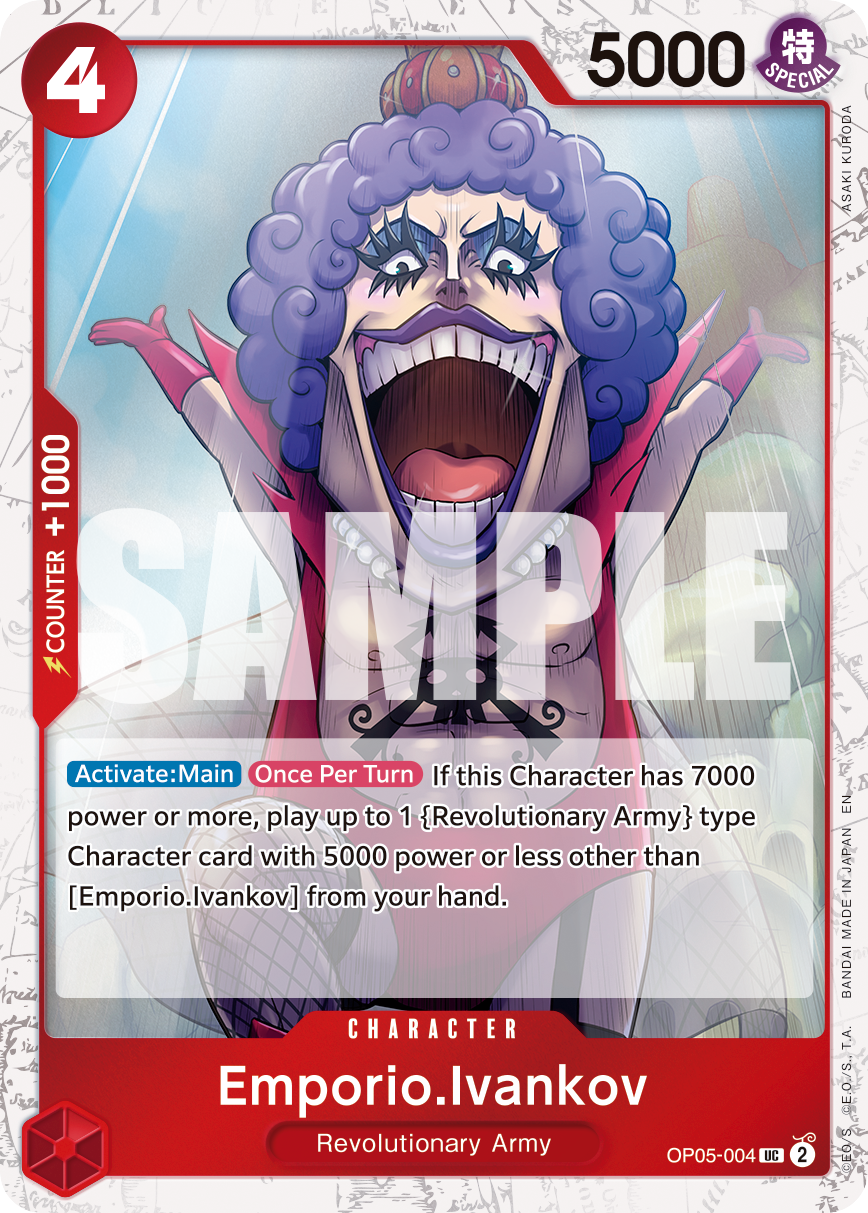 Carte Emporio Ivankov OP05-004_p1 Uncommon Alt Art — One Piece TCG PRB-02 The Best Vol. 2 (Bandai)