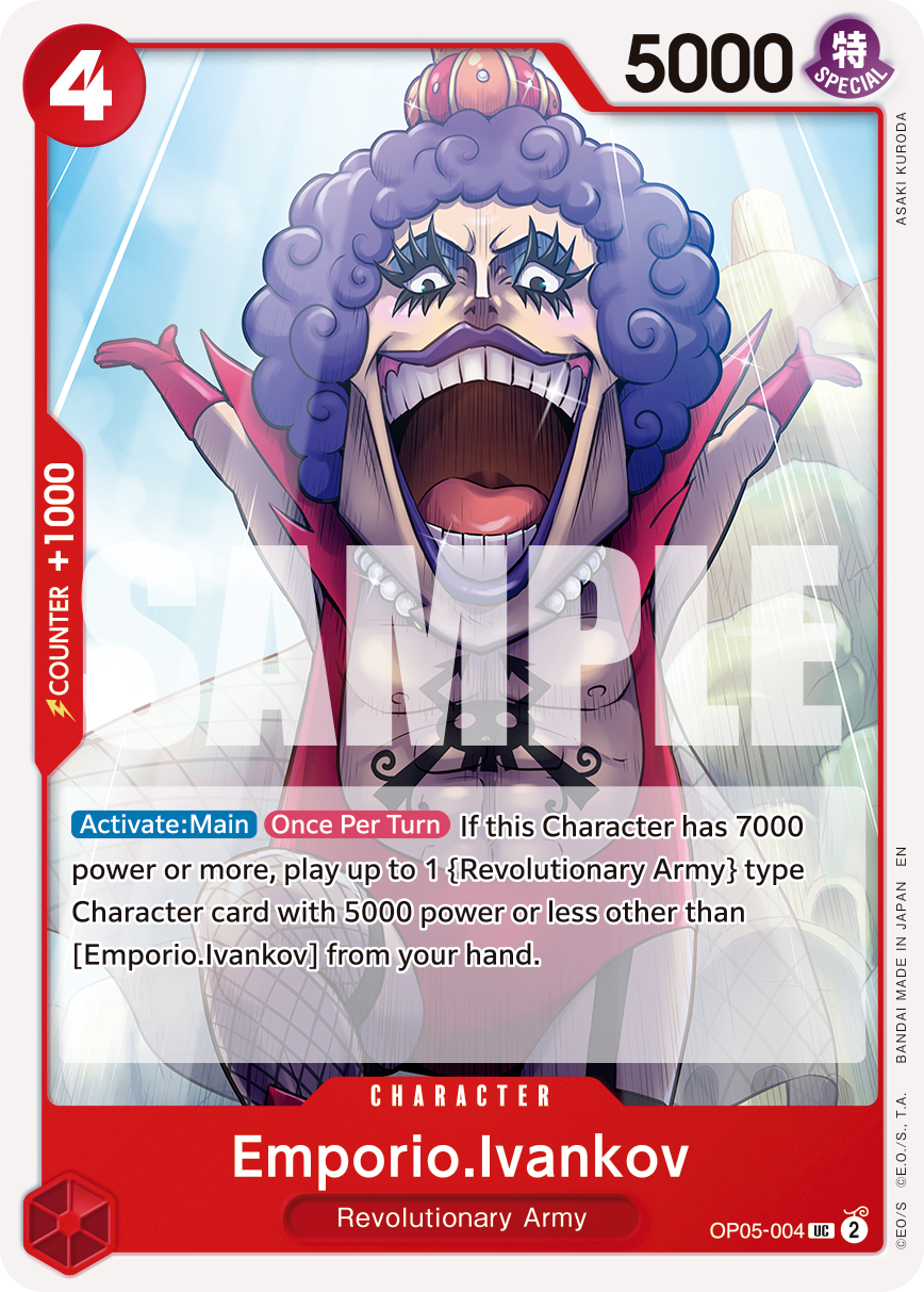 Carte Emporio Ivankov OP05-004_r1 Uncommon Serial — One Piece TCG PRB-02 The Best Vol. 2 (Bandai)