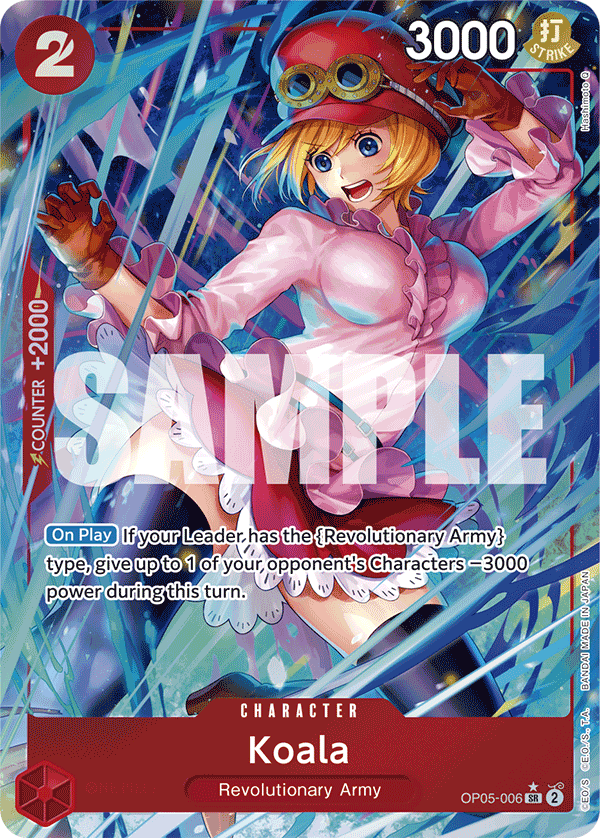 Carte Koala OP05-006_p3 Super Rare Alt Art — One Piece TCG PRB-01 The Best (Bandai)