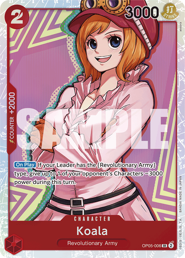 Carte Koala OP05-006_r1 Super Rare Serial — One Piece TCG PRB-01 The Best (Bandai)
