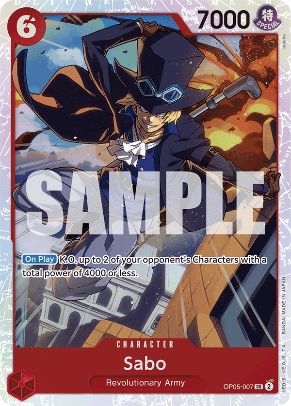 Carte Sabo OP05-007_p2 Super Rare — One Piece TCG OP-05 (Bandai)