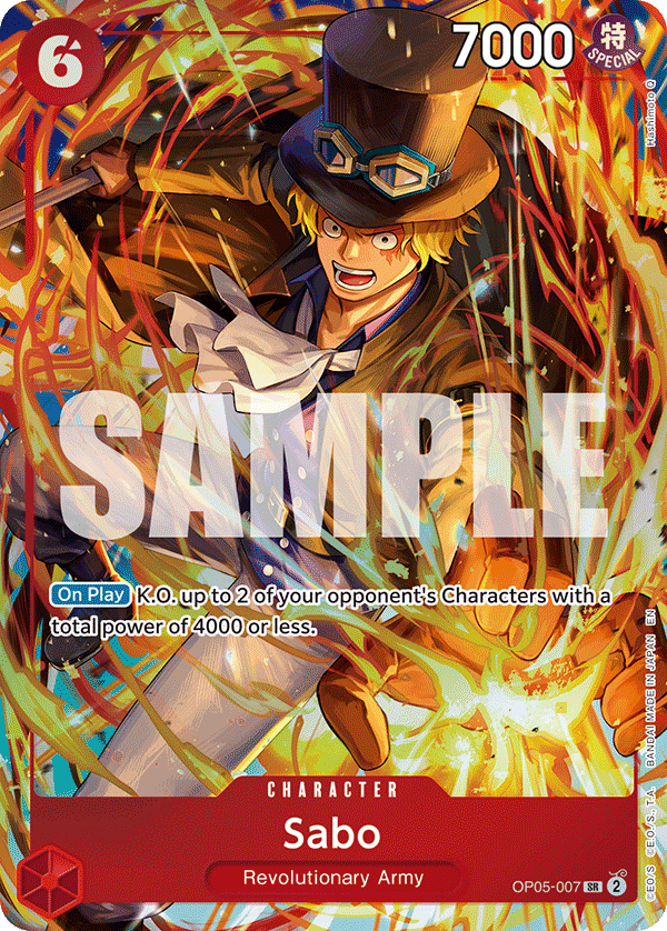Carte Sabo OP05-007_p4 Super Rare Alt Art — One Piece TCG OTHER One Piece Products (Bandai)