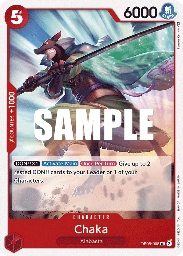Carte Chaka OP05-008 Uncommon — One Piece TCG OP-05 Awakening of the New Era (Bandai)