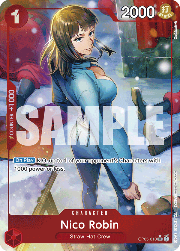 Carte Nico Robin OP05-010_p3 Uncommon Alt Art — One Piece TCG PRB-01 The Best (Bandai)