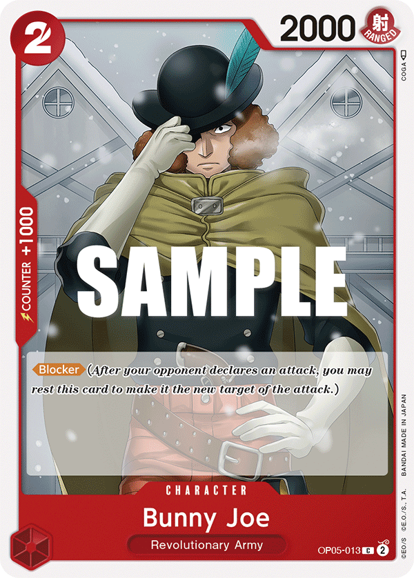 Carte Bunny Joe OP05-013 Common — One Piece TCG OP-05 Awakening of the New Era (Bandai)