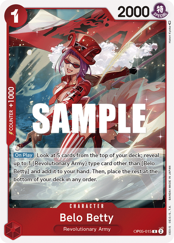 Carte Belo Betty OP05-015 Rare — One Piece TCG OP-05 Awakening of the New Era (Bandai)