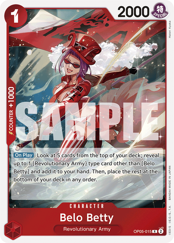 Carte Belo Betty OP05-015_p2 Rare Alt Art — One Piece TCG OP-05 Awakening of the New Era (Bandai)