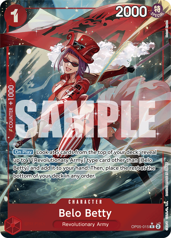 Carte Belo Betty OP05-015_p4 Rare Alt Art — One Piece TCG PRB-01 The Best (Bandai)