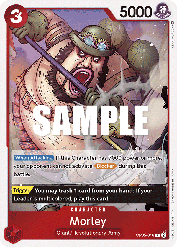 Carte Morley OP05-016 Rare — One Piece TCG OP-05 Awakening of the New Era (Bandai)