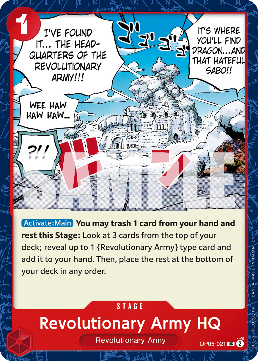 Revolutionary Army HQ OP05-021_r1 (Uncommon) — Serial V.1 Serial