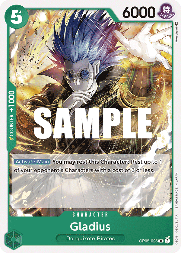 Carte Gladius OP05-025 Common — One Piece TCG OP-05 Awakening of the New Era (Bandai)