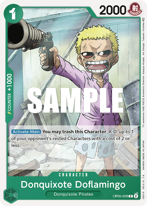 Carte Donquixote Doflamingo OP05-028 Common — One Piece TCG OP-05 Awakening of the New Era (Bandai)