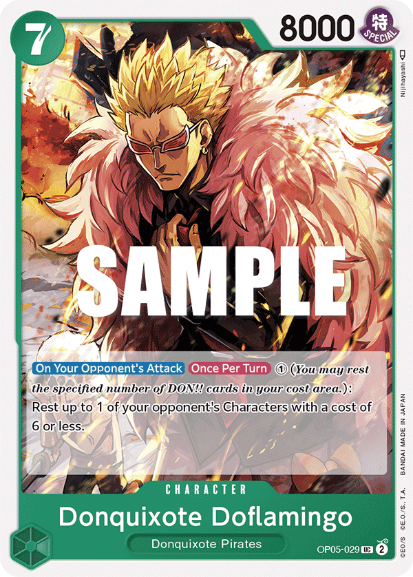 Carte Donquixote Doflamingo OP05-029 Uncommon — One Piece TCG OP-05 Awakening of the New Era (Bandai)