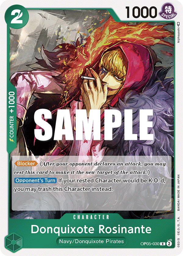 Carte Donquixote Rosinante OP05-030 Rare — One Piece TCG OP-05 Awakening of the New Era (Bandai)