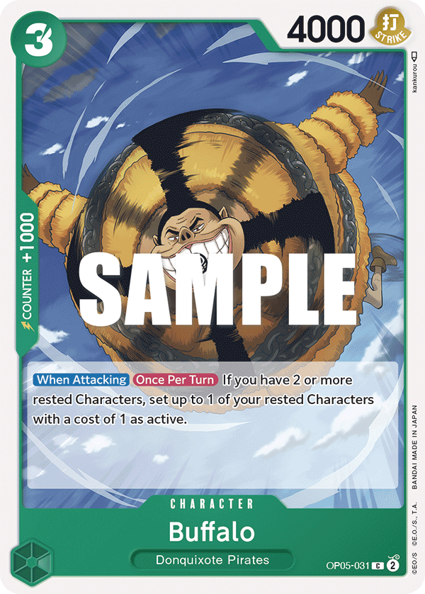 Carte Buffalo OP05-031 Common — One Piece TCG OP-05 Awakening of the New Era (Bandai)
