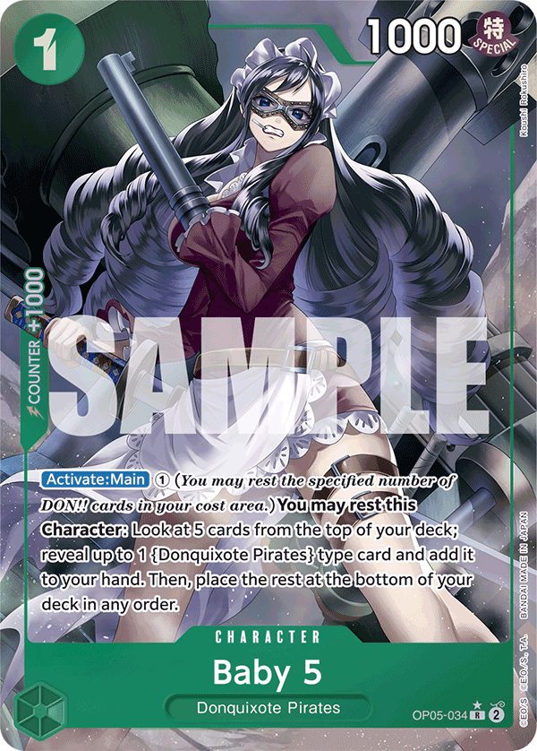Carte Baby 5 OP05-034_p4 Rare Alt Art — One Piece TCG PRB-01 The Best (Bandai)