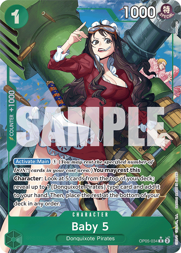 Carte Baby 5 OP05-034_p5 Rare Alt Art — One Piece TCG PRB-01 The Best (Bandai)