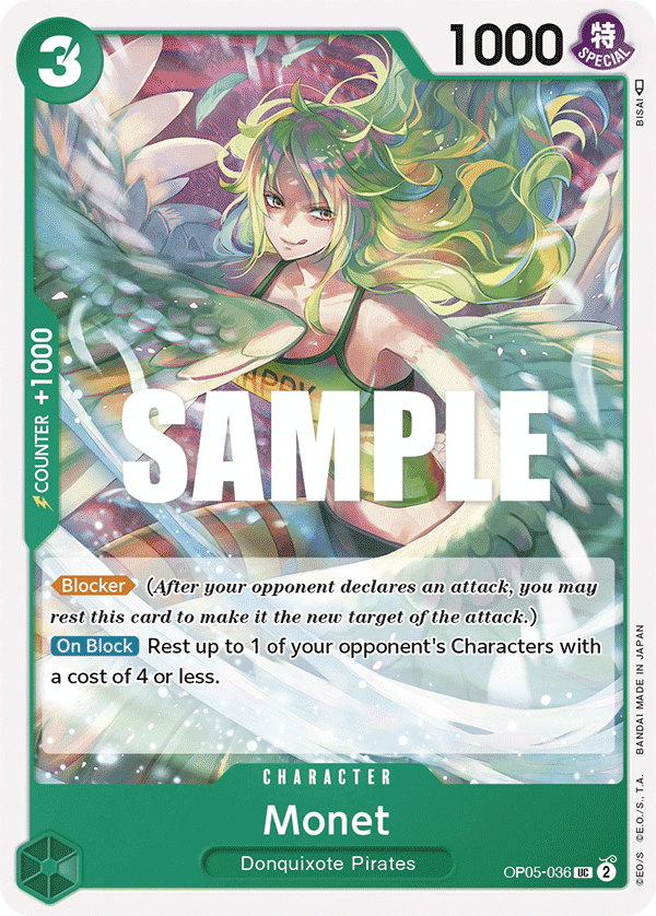 Carte Monet OP05-036 Uncommon — One Piece TCG OP-05 Awakening of the New Era (Bandai)