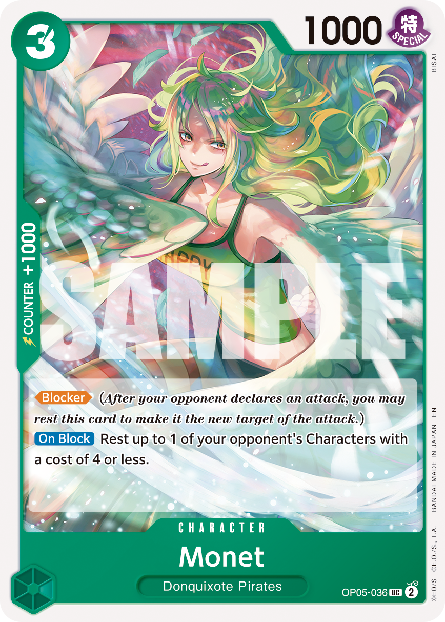 Carte Monet OP05-036_r1 Uncommon Serial — One Piece TCG PRB-02 The Best Vol. 2 (Bandai)