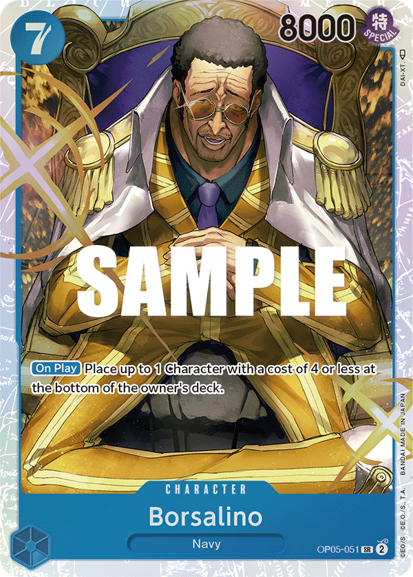 Carte Borsalino OP05-051 Super Rare — One Piece TCG OP-05 Awakening of the New Era (Bandai)