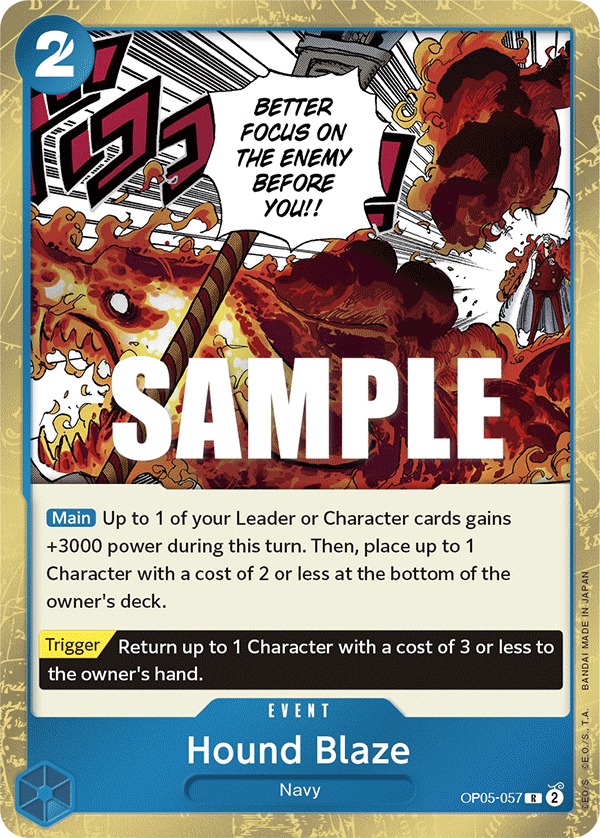 Carte Hound Blaze OP05-057 Rare — One Piece TCG OP-05 Awakening of the New Era (Bandai)