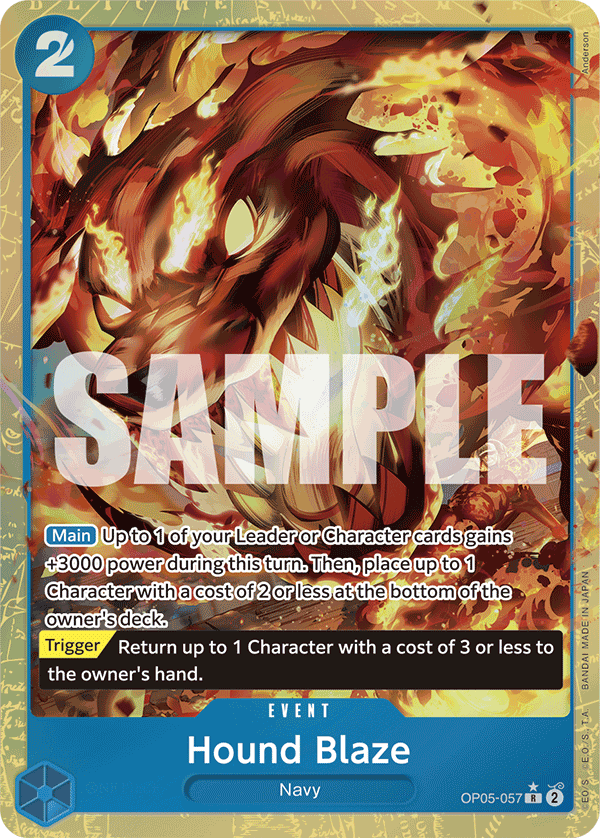 Carte Chien ardent OP05-057_p4 Rare Alt Art — One Piece TCG PRB-01 The Best (Bandai)