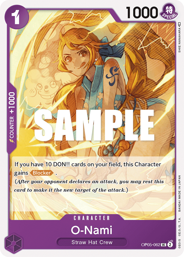 Carte O-Nami OP05-062 Uncommon — One Piece TCG OP-05 (Bandai)