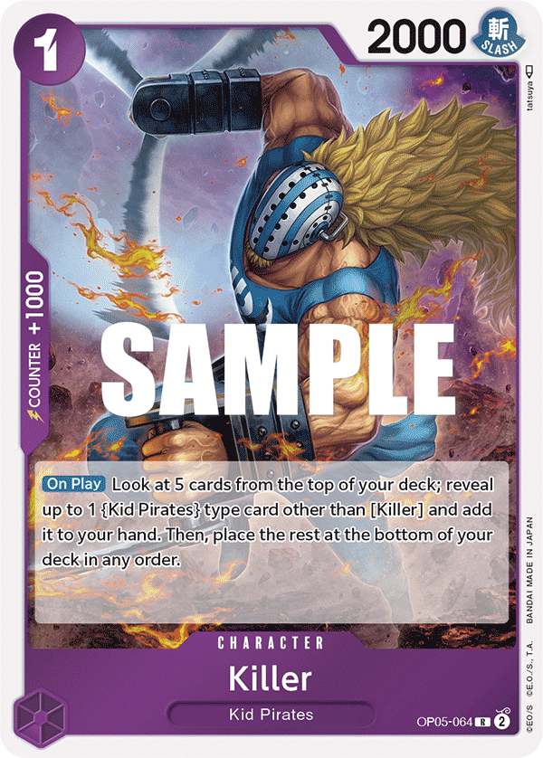 Carte Killer OP05-064 Rare — One Piece TCG OP-05 (Bandai)