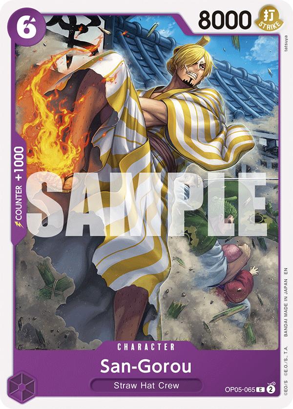 Carte San-Gorou OP05-065_r1 Common Serial — One Piece TCG ST-26 Starter Deck: Purple/Black Monkey.D.Luffy (Bandai)