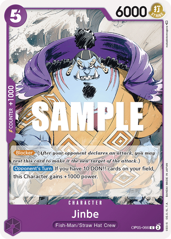 Carte Jinbe OP05-066 Common — One Piece TCG OP-05 Awakening of the New Era (Bandai)