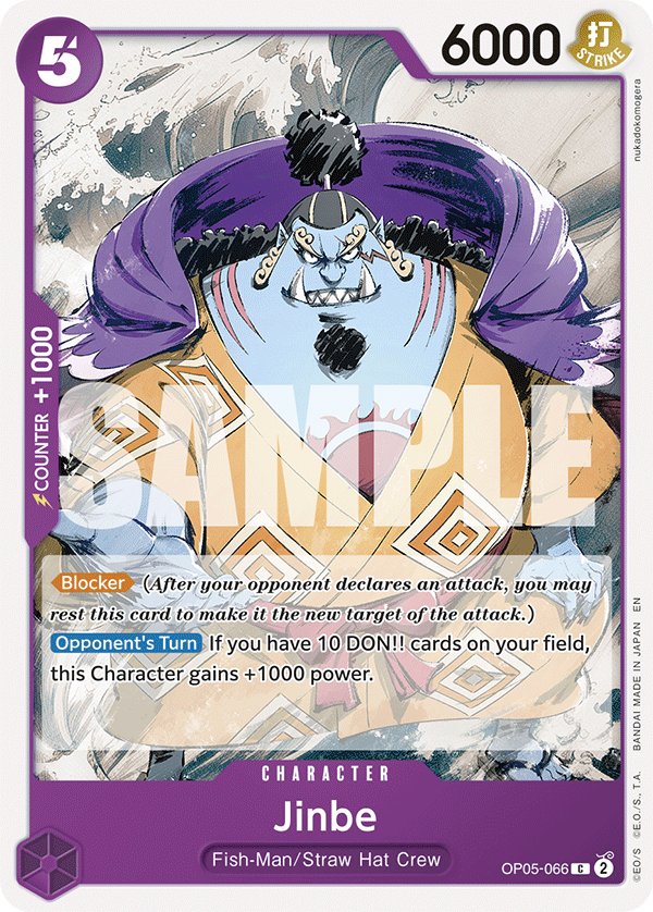 Carte Jinbe OP05-066_r2 Common — One Piece TCG ST-26 (Bandai)