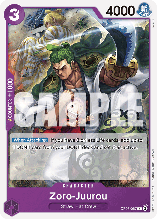 Carte Zoro-Juurou OP05-067_r1 Rare — One Piece TCG ST-18 (Bandai)