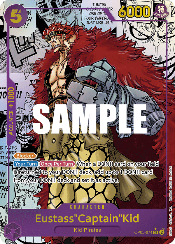 Carte Manga Rare Eustass "Captain" Kidd OP05-074_p2 Super Rare — One Piece TCG OP-05 Awakening of the New Era (Bandai)