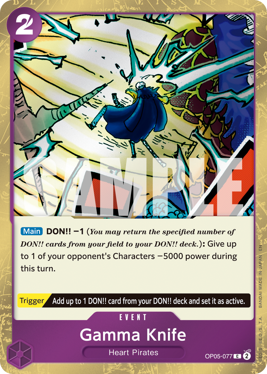 Carte Gamma Knife OP05-077_p1 Common Alt Art — One Piece TCG PRB-02 The Best Vol. 2 (Bandai)