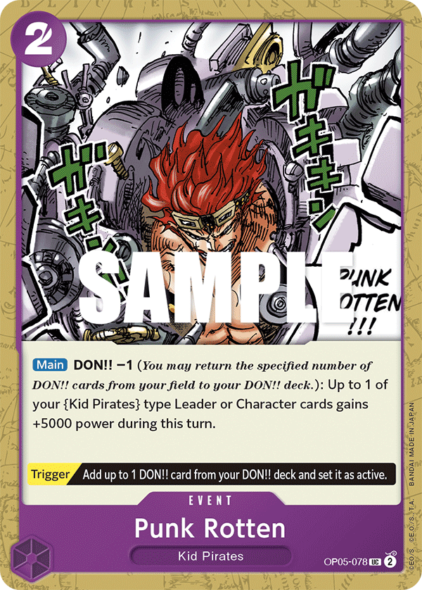 Carte Punk Rotten OP05-078 Uncommon — One Piece TCG OP-05 Awakening of the New Era (Bandai)