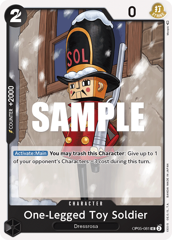 Carte One-Legged Toy Soldier OP05-081 Uncommon — One Piece TCG OP-05 (Bandai)