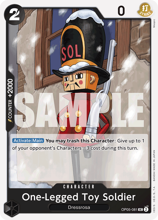 Carte One-Legged Toy Soldier OP05-081_p1 Uncommon Alt Art — One Piece TCG OP-05 Awakening of the New Era (Bandai)
