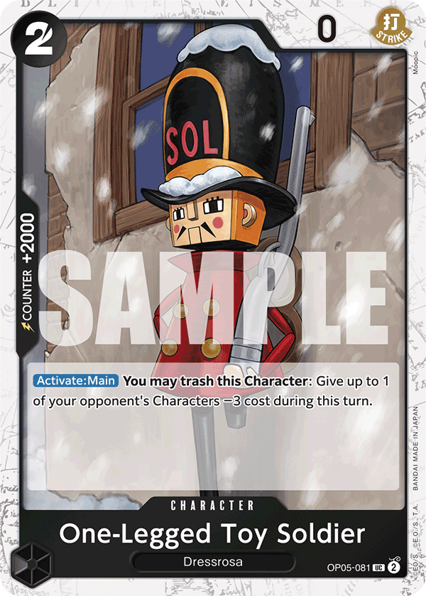 Carte Soldat unijambiste OP05-081_p2 Uncommon Alt Art — One Piece TCG PRB-01 The Best (Bandai)