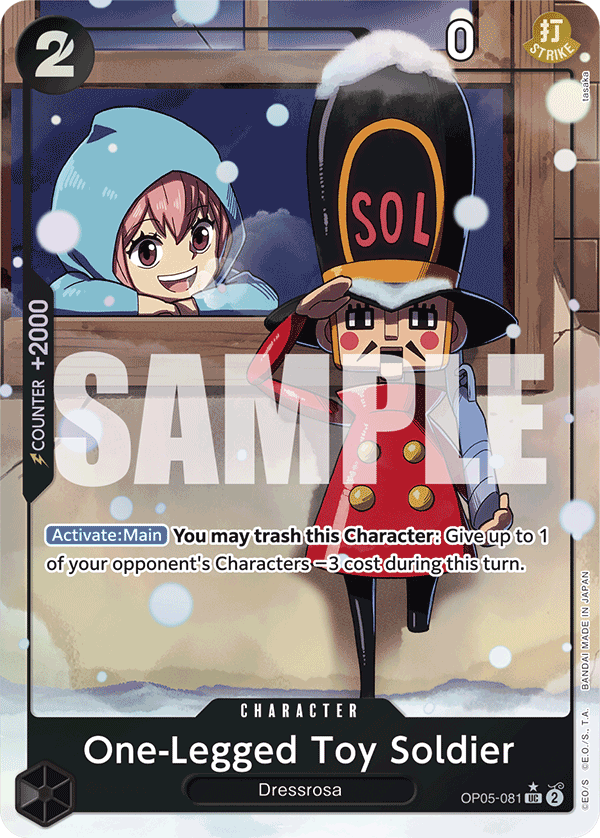 Carte Soldat unijambiste OP05-081_p4 Uncommon Alt Art — One Piece TCG PRB-01 The Best (Bandai)