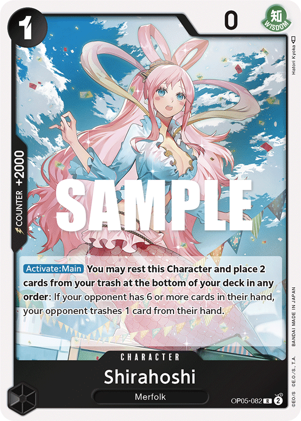 Carte Shirahoshi OP05-082 Rare — One Piece TCG OP-05 Awakening of the New Era (Bandai)