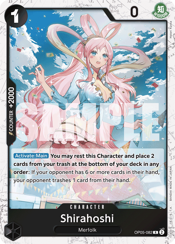 Carte Shirahoshi OP05-082_p2 Rare Alt Art — One Piece TCG PRB-01 The Best (Bandai)