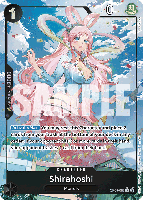 Carte Shirahoshi OP05-082_p3 Rare Alt Art — One Piece TCG PRB-01 The Best (Bandai)
