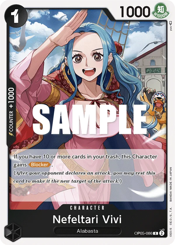 Carte Nefeltari Vivi OP05-086 Rare OP-05 — One Piece TCG (Bandai)