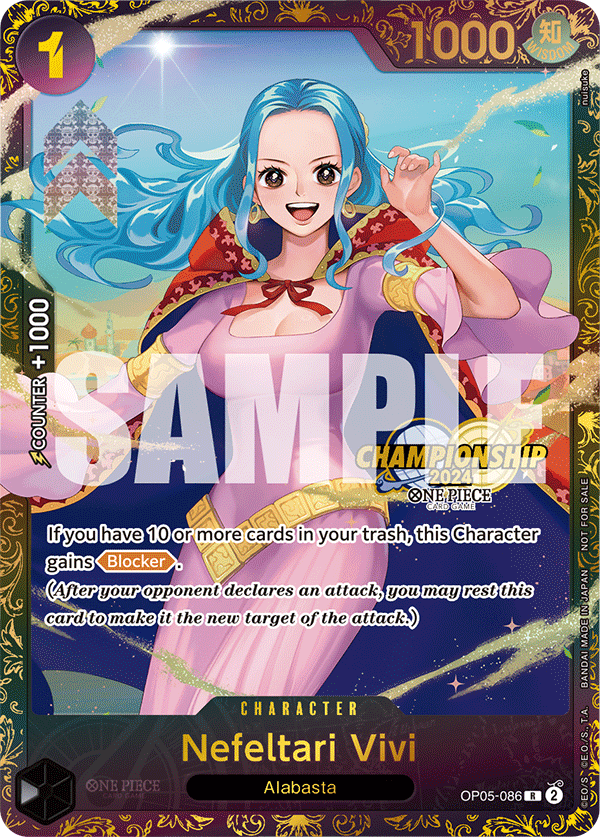 Carte Nefeltari Vivi OP05-086_p1 Rare Alt Art — One Piece TCG PROMO-OP-05 Promos: Awakening of the New Era (Bandai)