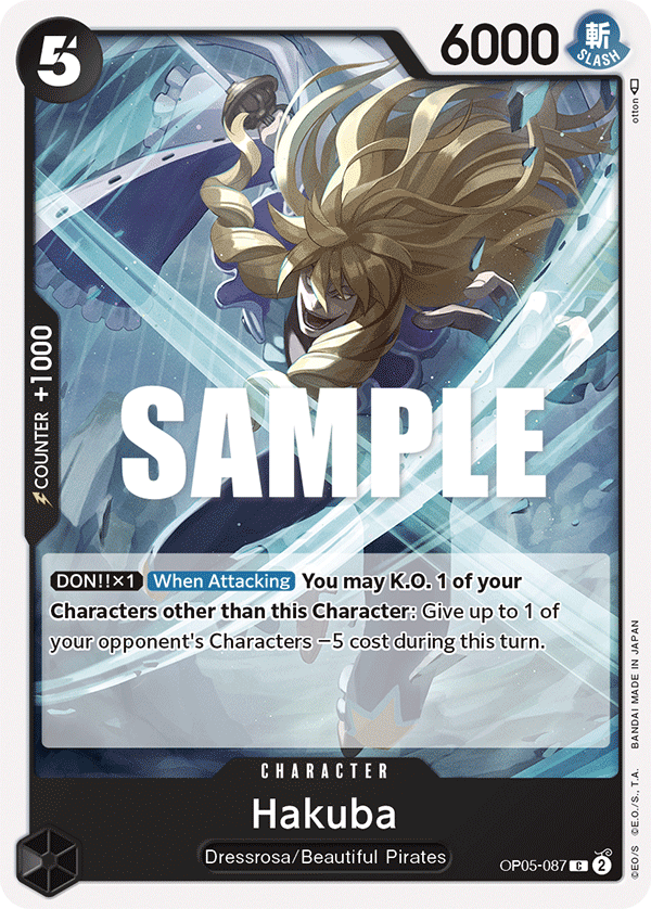 Carte Hakuba OP05-087 Common — One Piece TCG OP-05 Awakening of the New Era (Bandai)